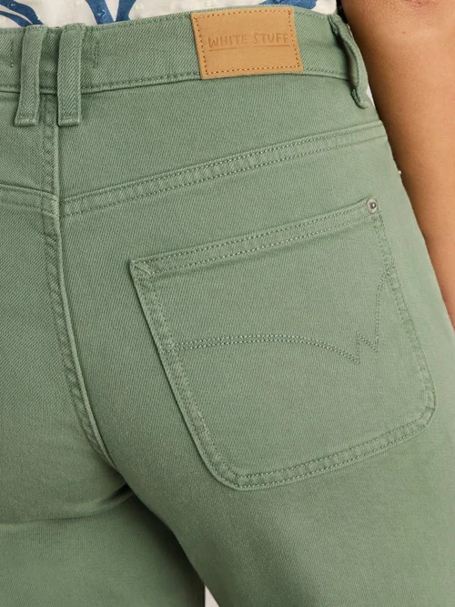 7/8-Jeans Tia mit weitem Bein - Mid Green - 44/R Image 3