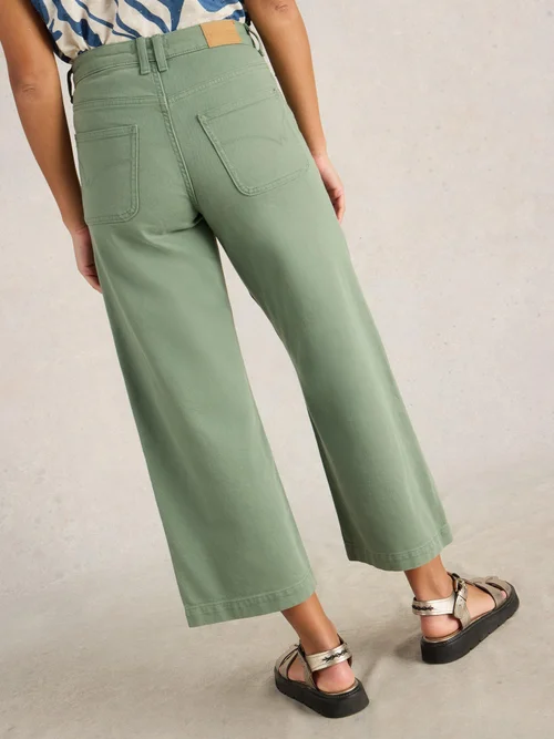 7/8-Jeans Tia mit weitem Bein - Mid Green - 44/R Image 4