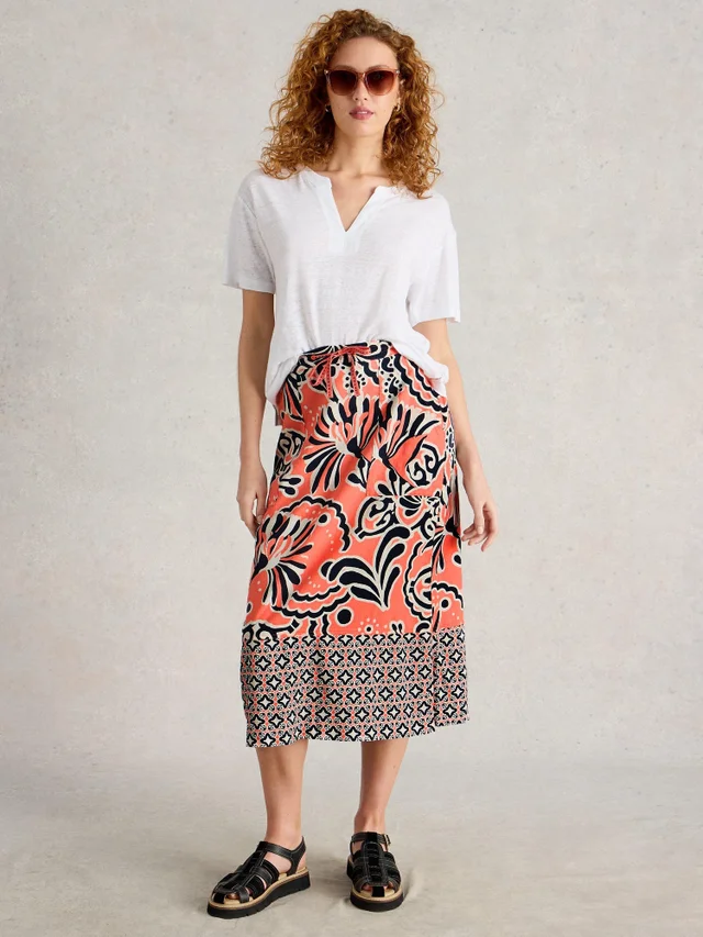 Jupe en lin mélangé Elle