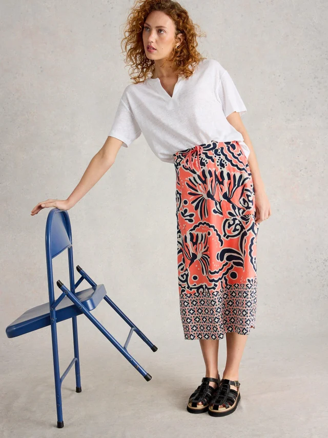 Jupe en lin mélangé Elle