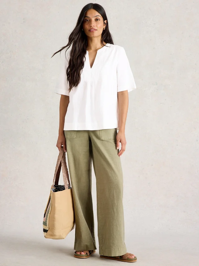 Top en lin mélangé Ash