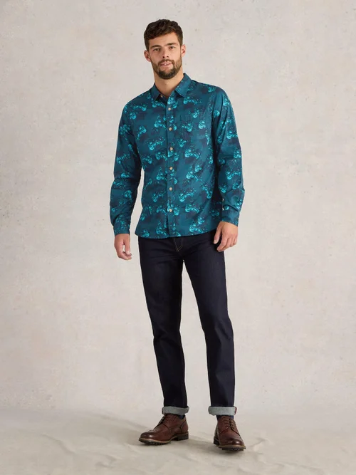 Chemise imprimée fleurs foncées - Blue Pr - XXXL Image 2