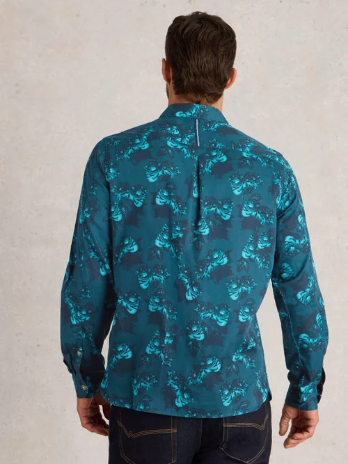 Chemise imprimée fleurs foncées - Blue Pr - XXXL Image 4