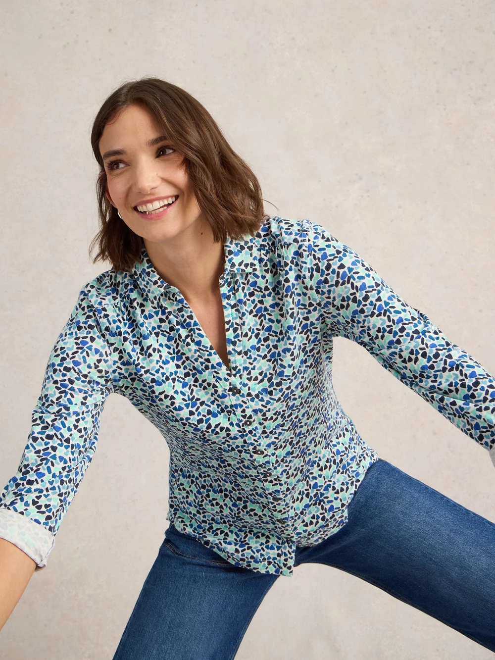 Chemise En Jersey Annie - Blue Mlt - 52/R Image 1