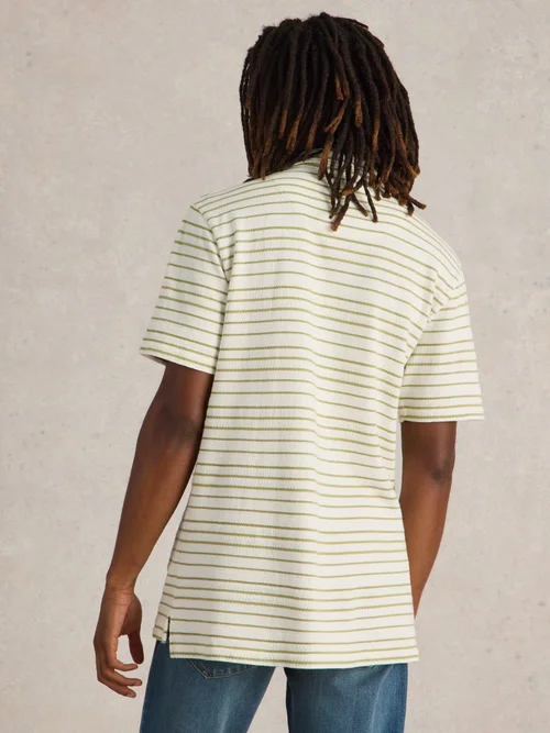 Polo à rayures jacquard - White Mlt - XXXL Image 4