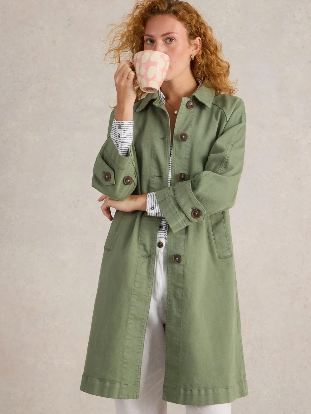 Manteau En Denim Oakleigh - Mid Green - 52/R Image 1