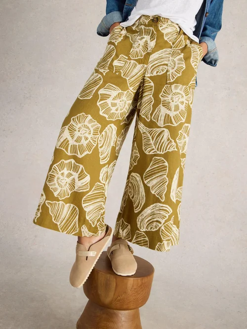 Culotte Roxy aus Leinenmischung - Green Pr - 52/R Image 1