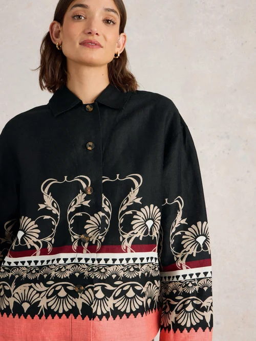 Veste en lin Carrie - Blk Pr - 46 Image 3