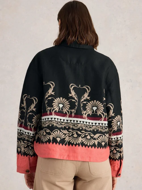 Veste en lin Carrie - Blk Pr - 46 Image 4