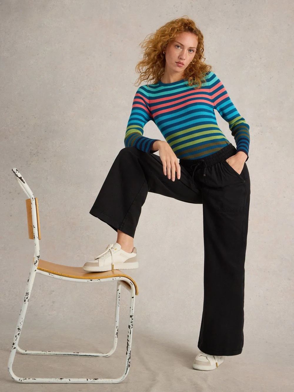 Jogging large en jersey Ava - Pure Blk - 34/R Image 1