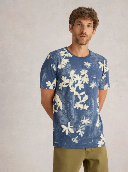 T-shirt à manches courtes imprimé floral - Navy Pr - XXXL Image 3