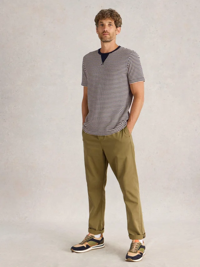 T-shirt rayé côtelé