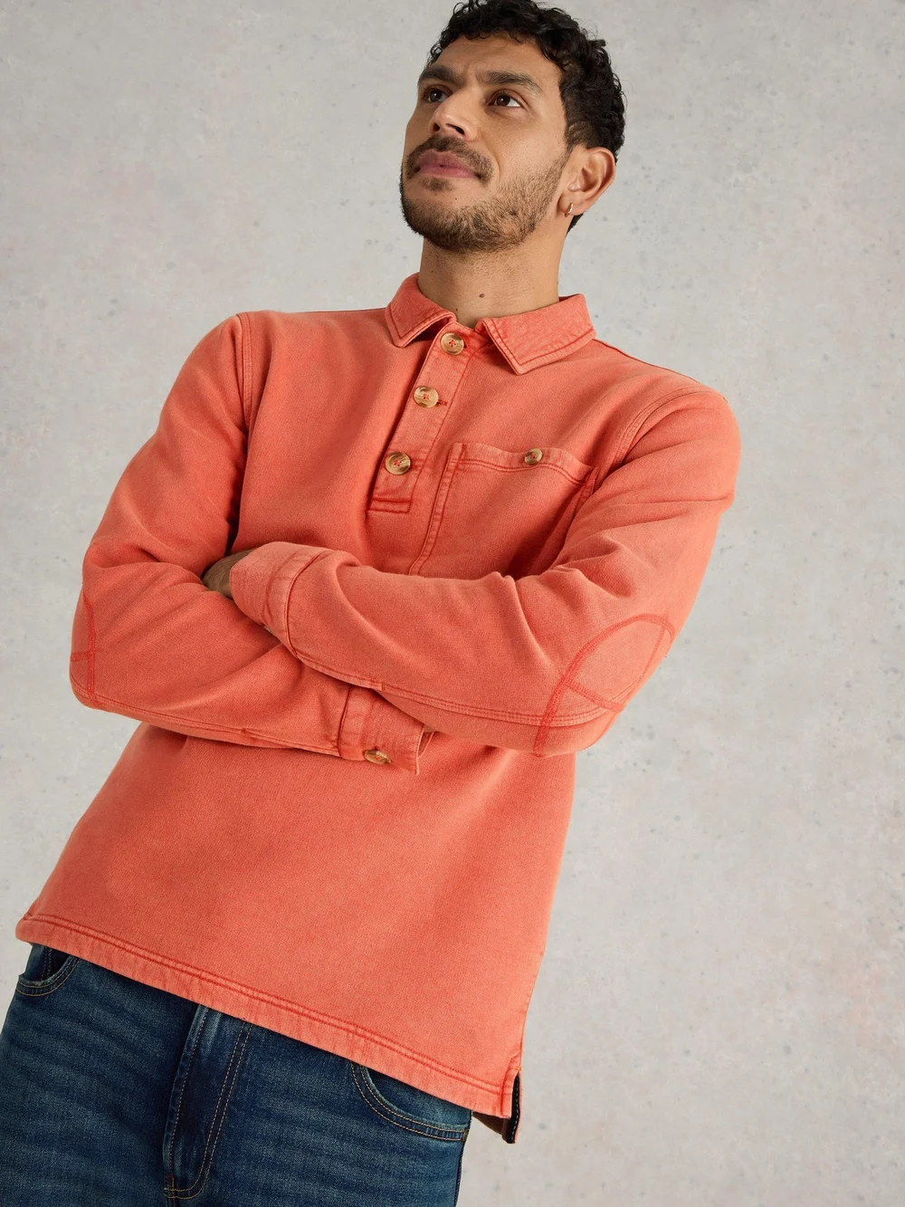 Sweat à col Brampton - Dk Orange - XXXL Image 1