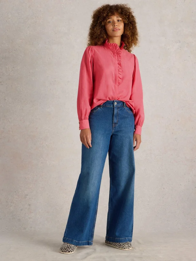 Haut à col volant Pauline