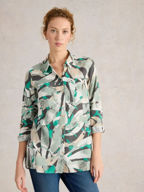 Chemise longue en coton Sophie - Grey Mlt - 52/R Image 3