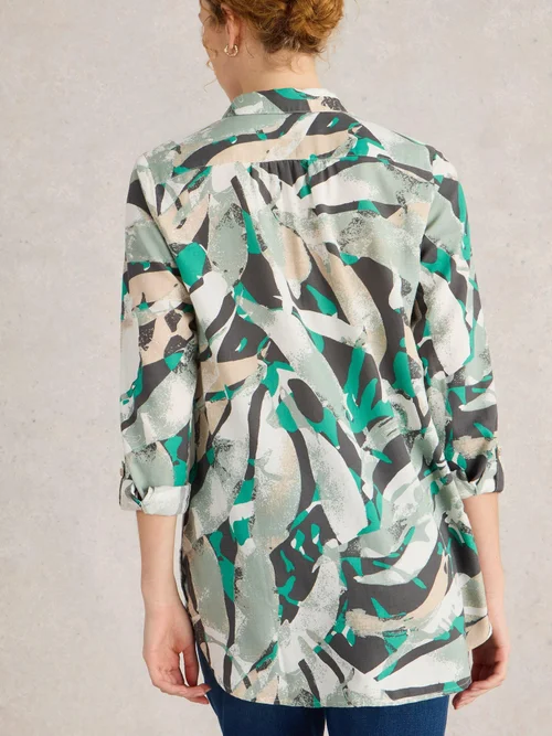 Chemise longue en coton Sophie - Grey Mlt - 52/R Image 4