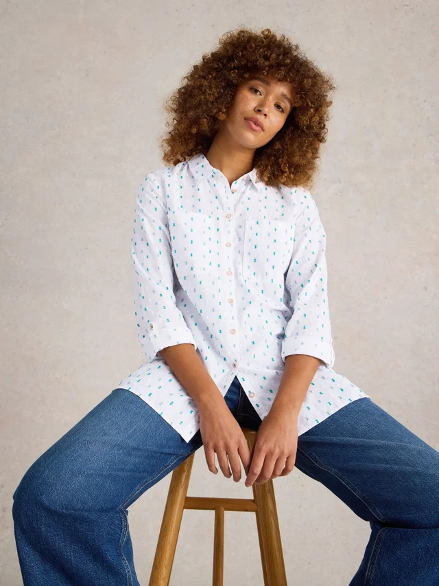 Chemise longue en coton Sophie