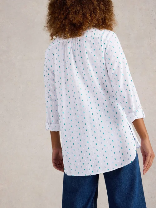 Chemise longue en coton Sophie - Ivory Mlt - 52/R Image 4