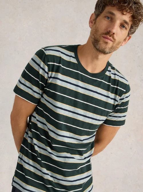 T-shirt à manches courtes rayé Abersoch - Navy Multi - XXXL Image 3