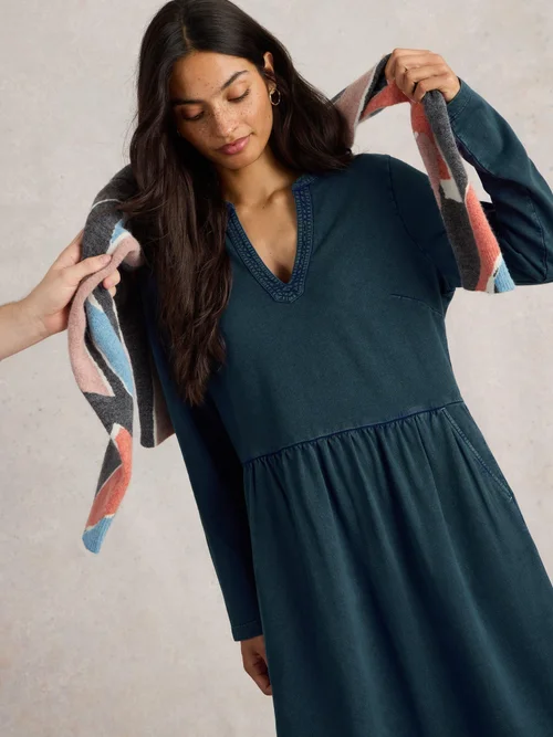 Robe En Jersey Denim Thea - Mid Denim - 48/R Image 1