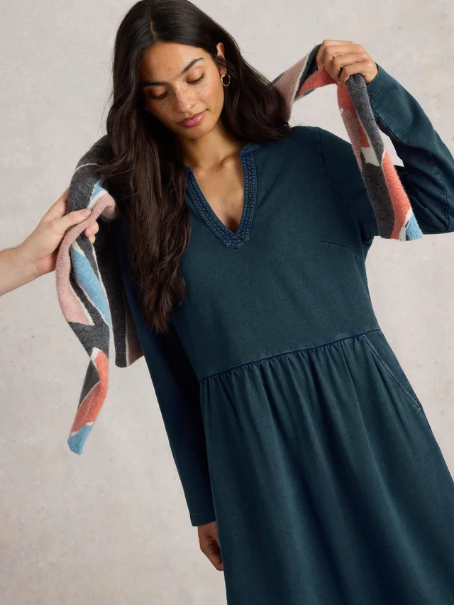 Robe En Jersey Denim Thea
