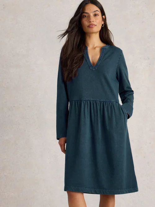 Robe En Jersey Denim Thea - Mid Denim - 48/R Image 3