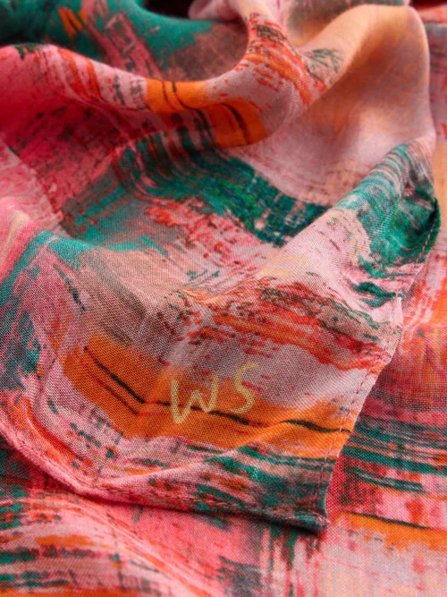 Écharpe imprimée pinceau Image 2