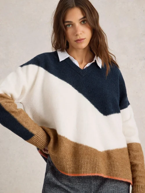 PULL CERIE CHEVRON - Nat Mlt - 46 Image 3