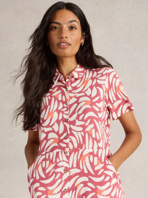 Robe Chemise En Jersey Rua - Pink Mlt - 50/R Image 3