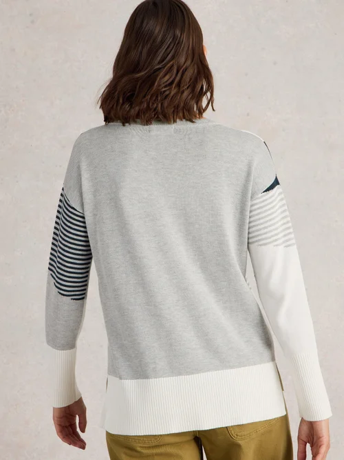 Pull Abstrait Olive - Grey Mlt - 50 Image 4