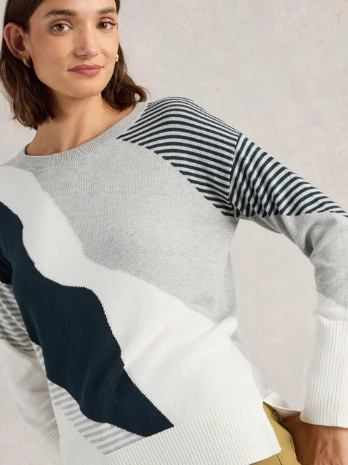 Pull Abstrait Olive - Grey Mlt - 50 Image 3