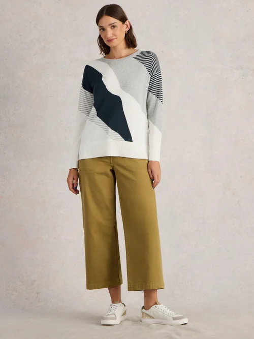 Pull Abstrait Olive - Grey Mlt - 50 Image 2