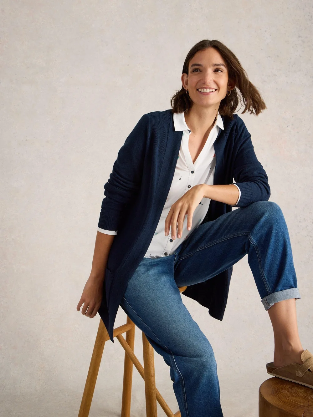 CARDIGAN LONG TANYA - Fr Navy - 52 Image 1