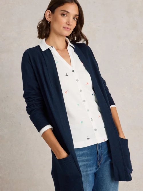 CARDIGAN LONG TANYA - Fr Navy - 52 Image 3