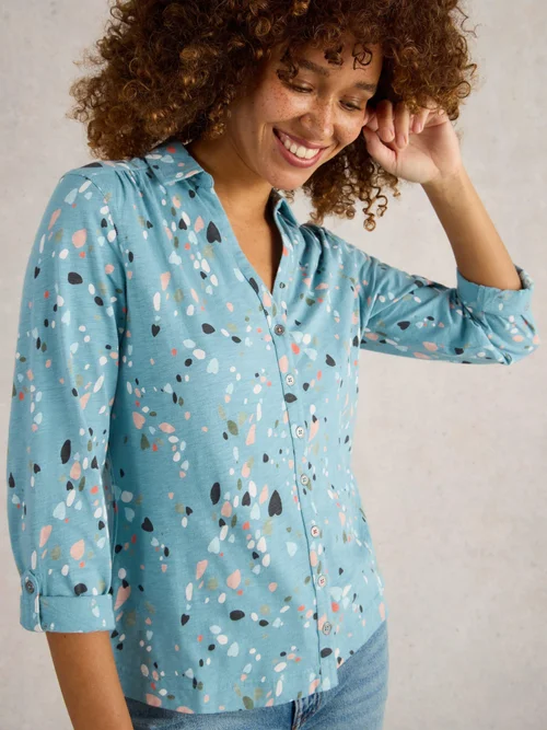 Chemise En Jersey Annie - Teal Pr - 52 Image 3
