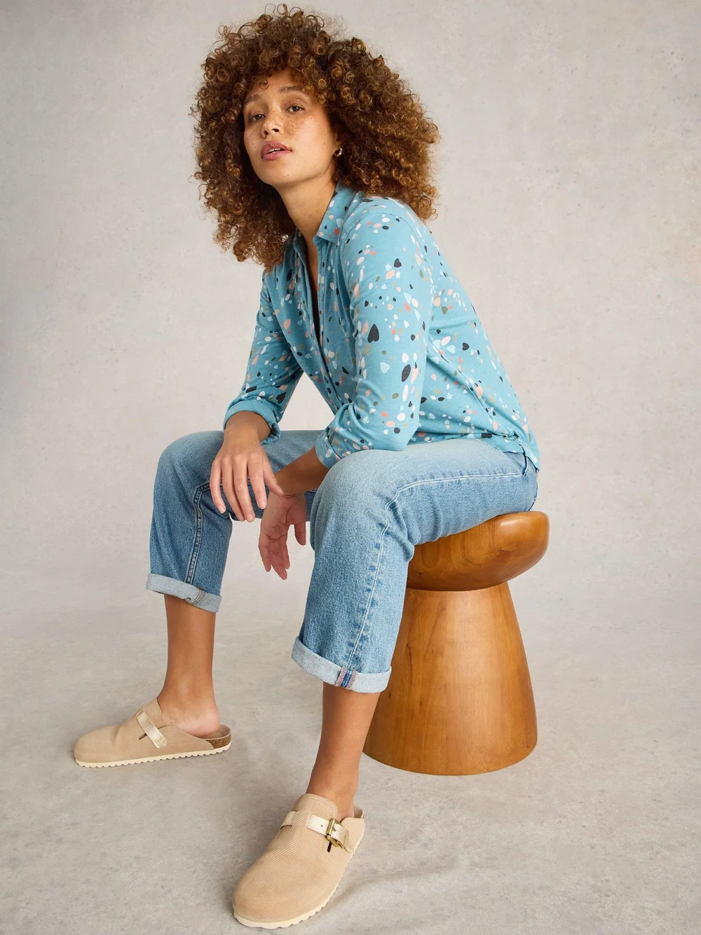 Chemise En Jersey Annie - Teal Pr - 52 Image 1