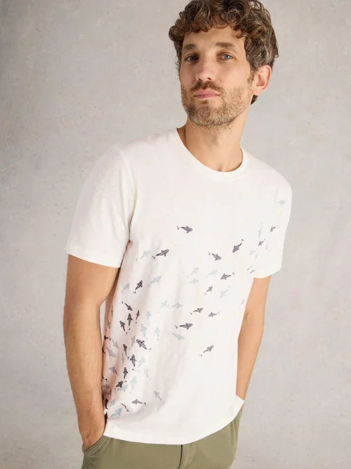 T-shirt graphique poisson nageur - White Pr - XXL Image 3