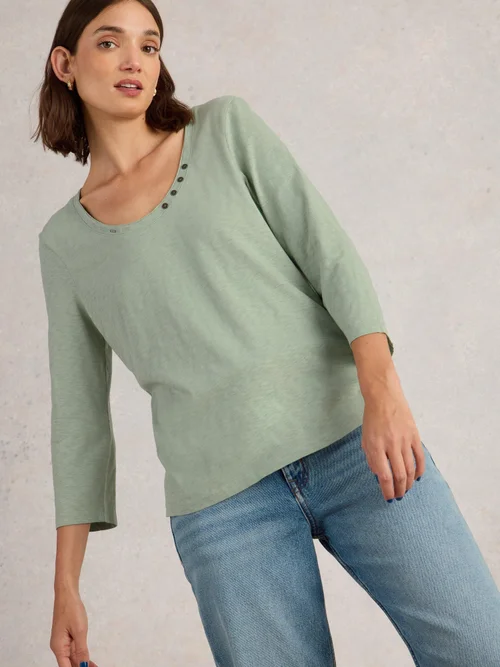 T-shirt à manches 3/4 Nadia - Khaki Grn - 52 Image 1