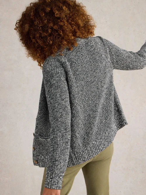 CARDIGAN EN COTON BAILEY - Navy Multi - 52 Image 4