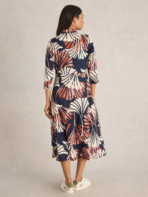 Robe chemise en jersey Rua - Navy Multi - 52/R Image 4