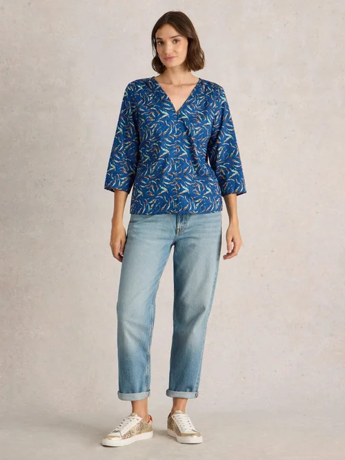 Top en coton biologique Rae - Blue Pr - 52 Image 2