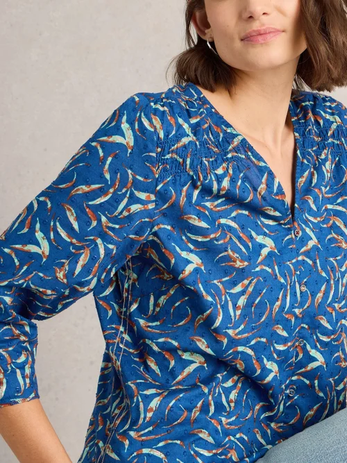 Top en coton biologique Rae - Blue Pr - 52 Image 3