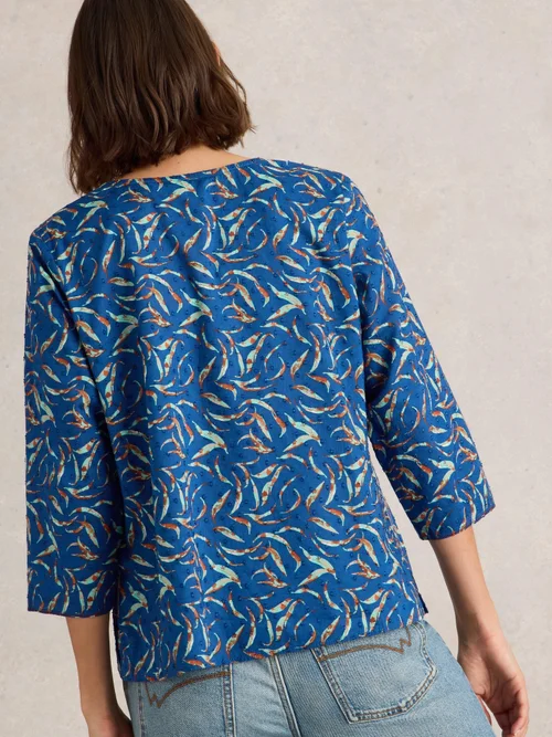 Top en coton biologique Rae - Blue Pr - 52 Image 4