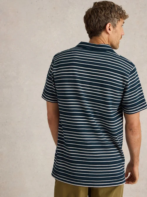 Polo à rayures jacquard - Navy Multi - XXXL Image 4