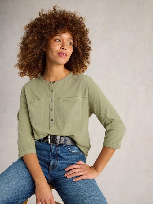 Langarmshirt Beth mit 3/4-Ärmeln - Dus Green - 52 Image 1