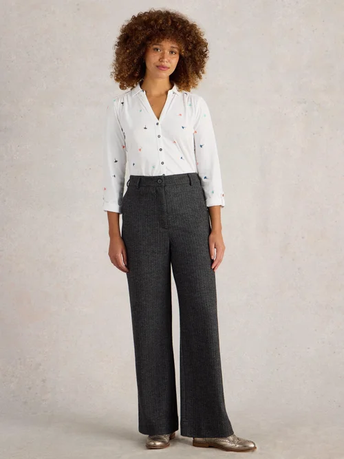 Pantalon large Belle Tweedy - Blk Mlt - 52/R Image 2