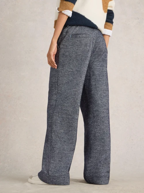 Pantalon large Belle Tweedy - Navy Multi - 52/R Image 4