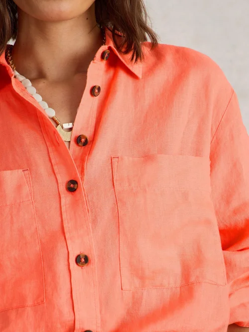 Chemise Lydia en lin - Brt Orange - 52 Image 3