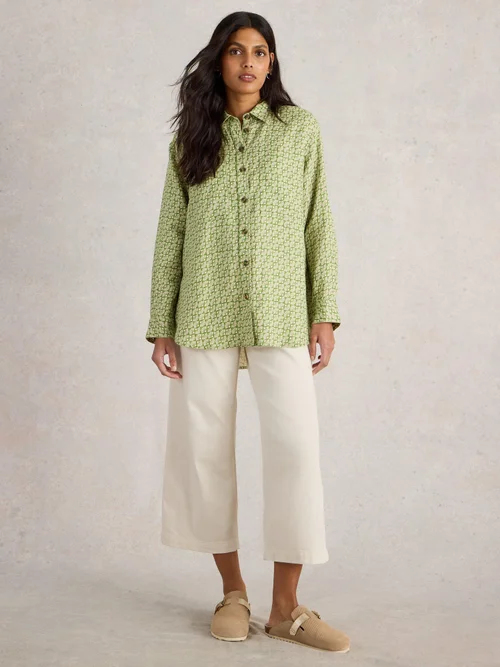 Chemise Lydia en lin - Green Pr - 52 Image 2