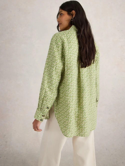Chemise Lydia en lin - Green Pr - 52 Image 4